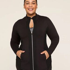 Lane Bryant LIVI Zip-Front Wicking & Rib Jacket